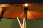 Stojací lampa WARDROBE 150 CM přírodní/zlatá masiv železné dřevo