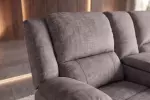 2SET televizní křeslo HOLLYWOOD šedé samet