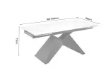 Rozkládací jídelní stůl DIAMOND WHITE 180-260 CM keramika