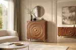 Vysoká komoda GOLDEN SUNSET 120 CM hnědá masiv mango