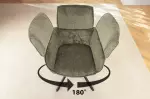 2SET jídelní židle UNIQUE zelená/černá otočná