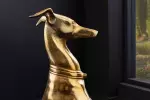 Soška GREYHOUND 70 CM zlatá