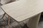 Rozkládací jídelní stůl VOGUE 160-240 CM béžový keramika