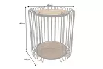 Odkládací stolek TRUE ELEMENTS 50 CM přírodní/černá masiv akácie