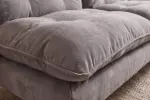 Rozkládací pohovka COCOONING 190 CM šedá žinylková tkanina Rozkládací pohovka COCOONING 190 CM šedá žinylková tkanina
