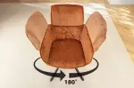 2SET jídelní židle UNIQUE rezavě hnědá/černá otočná