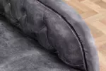 Lenoška CHESTERFIELD šedá samet