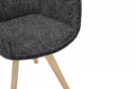 2SET jídelní židle VOGUE antracitová/přírodní texturovaná tkanina otočná 2SET jídelní židle VOGUE antracitová/přírodní texturovaná tkanina otočná