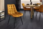 2SET jídelní židle ROADSTAR tmavě žlutá/černá samet 2SET jídelní židle ROADSTAR tmavě žlutá/černá samet