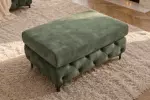 Taburet MODERN BAROCCO XL 90 CM tmavě zelený samet Taburet MODERN BAROCCO XL 90 CM tmavě zelený samet