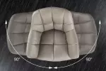 2SET jídelní židle PAPILLON taupe/černá pravá kůže otočná 2SET jídelní židle PAPILLON taupe/černá pravá kůže otočná