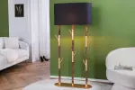 Stojací lampa WARDROBE 150 CM přírodní/zlatá masiv železné dřevo