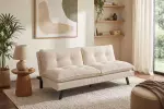 Rozkládací pohovka COCOONING 190 CM béžová manšetr Rozkládací pohovka COCOONING 190 CM béžová manšetr