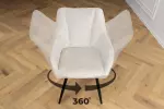 2SET jídelní židle AVIGNON 360° šampaňská béžová/černá žinylková tkanina