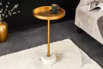 Odkládací stolek TRAYFUL 60 CM zlatá/bílý mramor