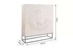 Vysoká komoda LION 3D 120 CM krémová masiv mango Vysoká komoda LION 3D 120 CM krémová masiv mango