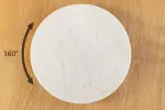 Otočný podnos SERVANT 50 CM bílý mramor