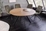 Kulatý jídelní stůl ATELIER 120 CM přírodní/černá dubová dýha