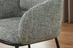 Jídelní židle FLORENZ tmavě zelená/černá texturovaná tkanina