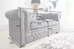 Pohovka CHESTERFIELD 2M antik šedá
