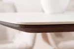 Jídelní stůl UNIQUE II 200 CM bílý mramor/dýha ořech