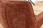 2SET jídelní židle LE GRAND 180° koňakově hnědá/černá pravá kůže/texturovaná tkanina