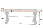 Jídelní stůl THOR X VINTAGE BROWN 200 CM masiv borovice