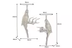 2SET věšák/police WILDLIFE BIRDS 45 CM starožitná zlatá