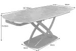 Jídelní stůl INCEPTION GREY 130-190 CM keramika rozkládací
