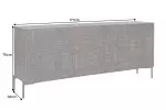 Komoda TRIBAL 3D 180 CM hnědá masiv mango