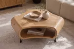 Konferenční stolek SPIN 90 CM krémový masiv mango Konferenční stolek SPIN 90 CM krémový masiv mango