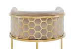 Barová židle ELEGANCE 88 CM béžová/zlatá samet