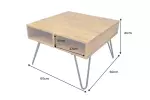 Konferenční stolek SCORPION 60 CM hnědý masiv mango