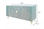 Komoda GOLDEN SUNSET 140 CM tyrkysová masiv mango