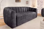 Pohovka BABYLON 3M 200 CM antracitová samet