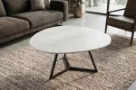 Konferenční stolek MARVELOUS 90 CM keramika vzhled bílý mramor Konferenční stolek MARVELOUS 90 CM keramika vzhled bílý mramor