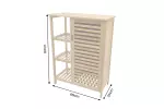 Koupelnová skříňka ZEN-BO 65 CM bambus přírodní