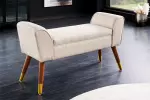 Lavice SCARLETT 90 CM béžová texturovaná tkanina