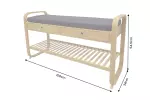 Botník ZEN-BO 100 CM bambus přírodní/tmavě šedá Botník ZEN-BO 100 CM bambus přírodní/tmavě šedá