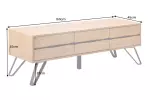 Televizní stolek LIVING EDGE 160 CM divoký dub/černá Televizní stolek LIVING EDGE 160 CM divoký dub/černá