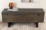 Univerzální truhla FACTORY 115 CM taupe hnědá masiv mango
