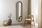 Oválné zrcadlo PORTRAIT 165 CM dýha ořech Oválné zrcadlo PORTRAIT 165 CM dýha ořech