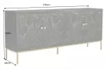 Komoda PEACOCK 3D 175 CM zelená masiv mango