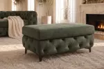 Taburet MODERN BAROCCO XL 90 CM tmavě zelený samet Taburet MODERN BAROCCO XL 90 CM tmavě zelený samet