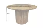 Kulatý jídelní stůl TRES CHIC 120 CM masiv sheesham