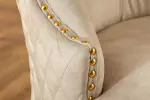 2SET zámecká židle CASTLE S RUKOJETÍ béžová samet