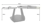 Konferenční stolek MOVEMENT GREY 130 CM keramika otočný