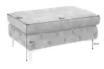 Taburet MODERN BAROCCO XL 90 CM tmavě šedý samet Taburet MODERN BAROCCO XL 90 CM tmavě šedý samet
