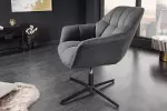 Křeslo otočné PAPILLON antracitové plochá tkanina Křeslo otočné PAPILLON antracitové plochá tkanina