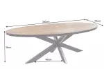 Jídelní oválný stůl MOUNTAIN SOUL DARK 240 CM kamenná dýha